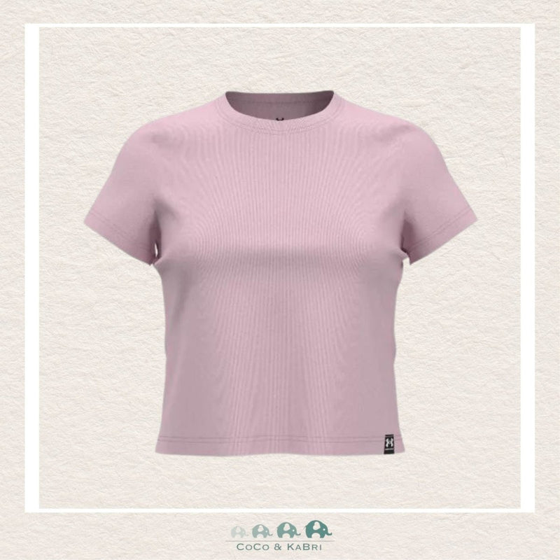 Under Armour Youth Girl's Rival Rib Short Sleeve Tee - Prime Pink, CoCo & KaBri Children's Boutique
