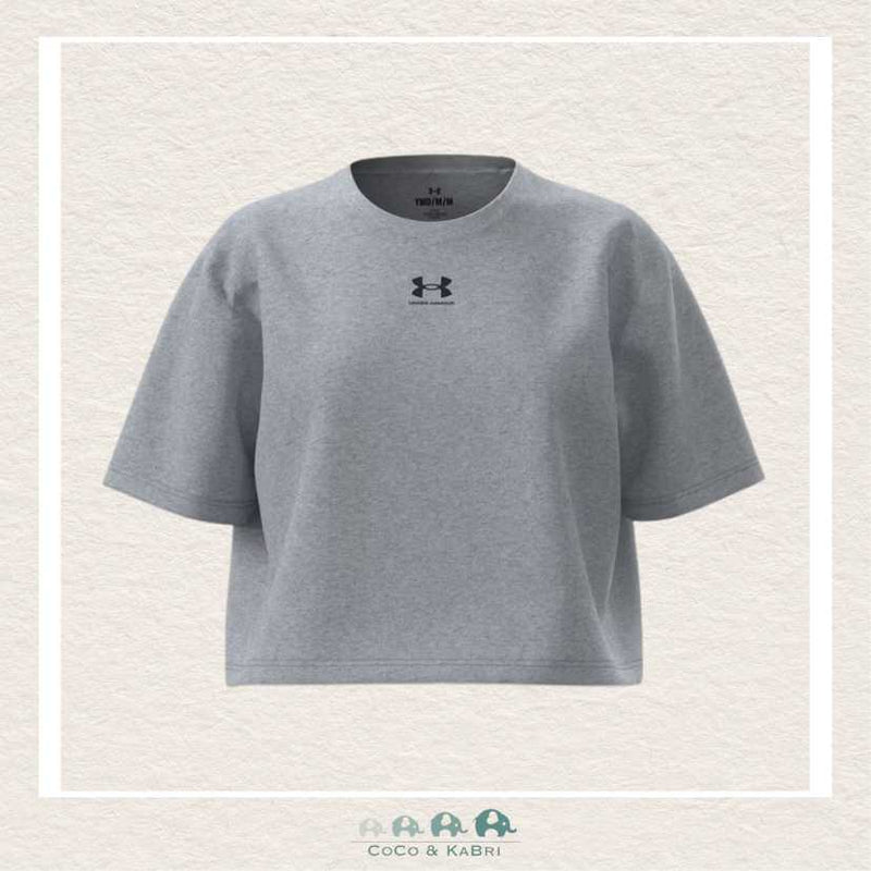 Under Armour Youth Girls' Rival Short Sleeve Mod Gray - Light Heather, CoCo & KaBri Children's Boutique