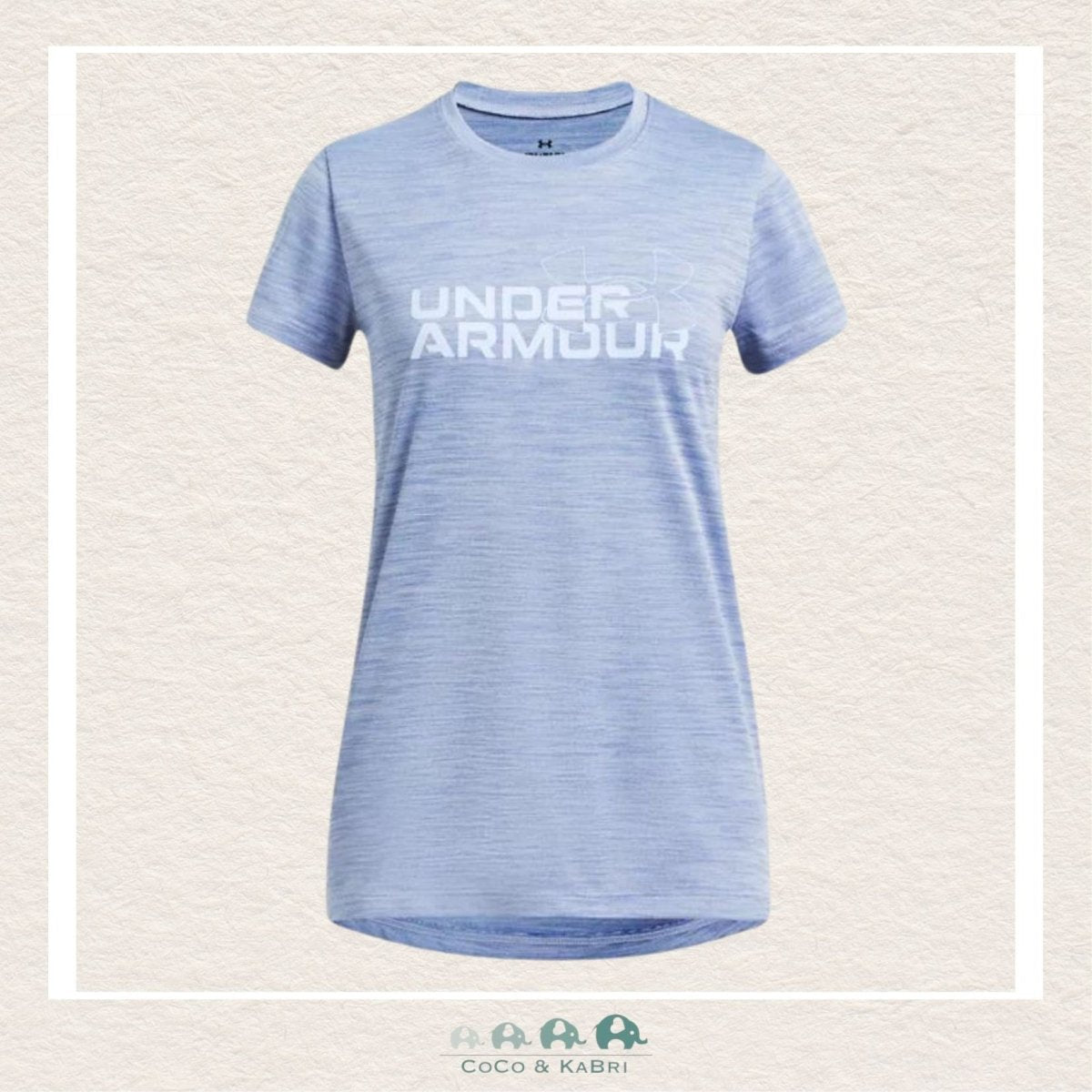 Under Armour Youth Girls Tech Twist Logo Tshirt - Tech Blue, CoCo & KaBri Children's Boutique