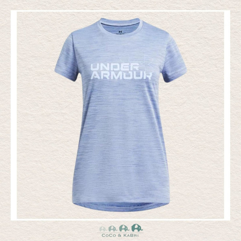 Under Armour Youth Girls Tech Twist Logo Tshirt - Tech Blue, CoCo & KaBri Children's Boutique