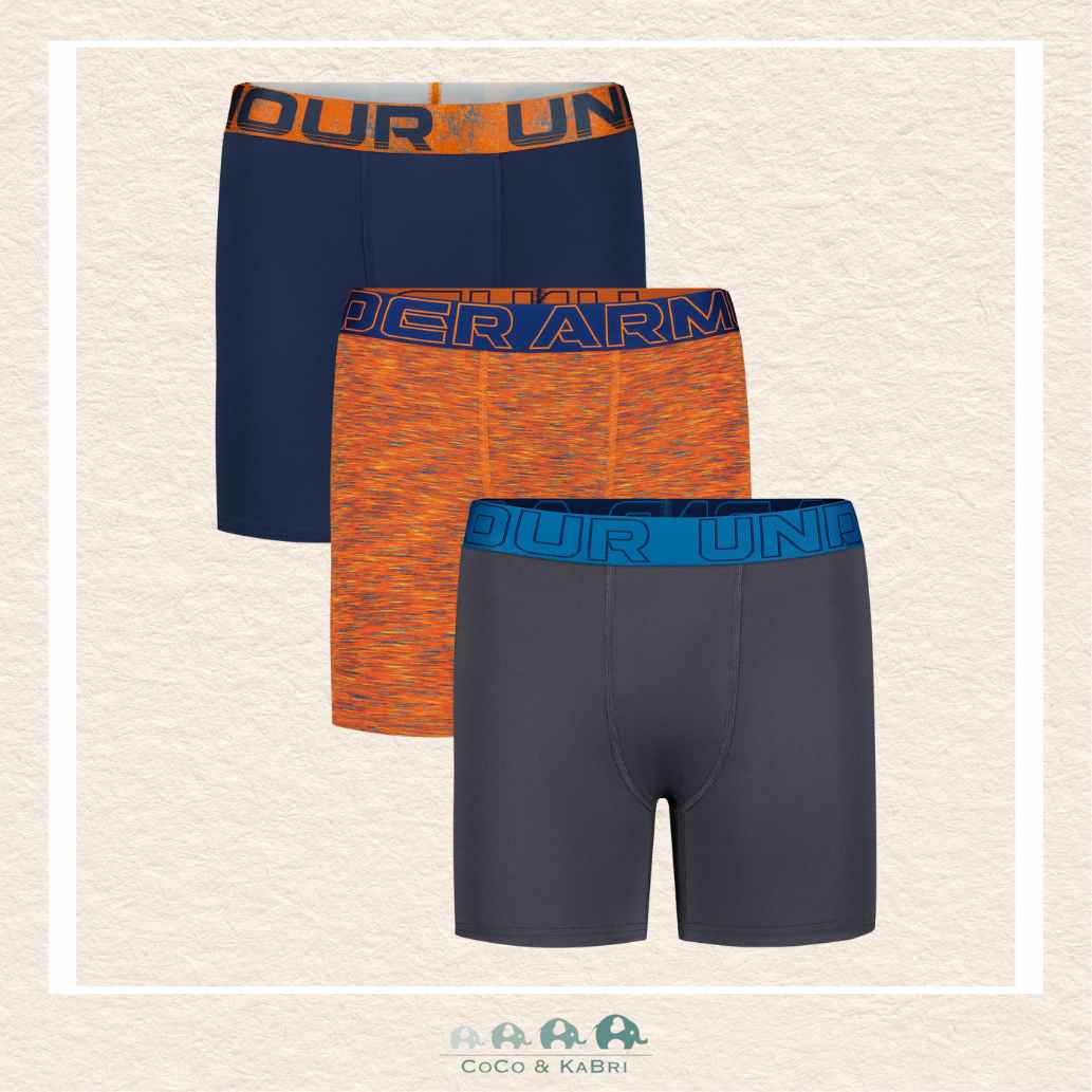 Under Armour Youth Performance Tech Boxers - Outrageous Orange, CoCo & KaBri Children's Boutique, Brooks Alberta Canada