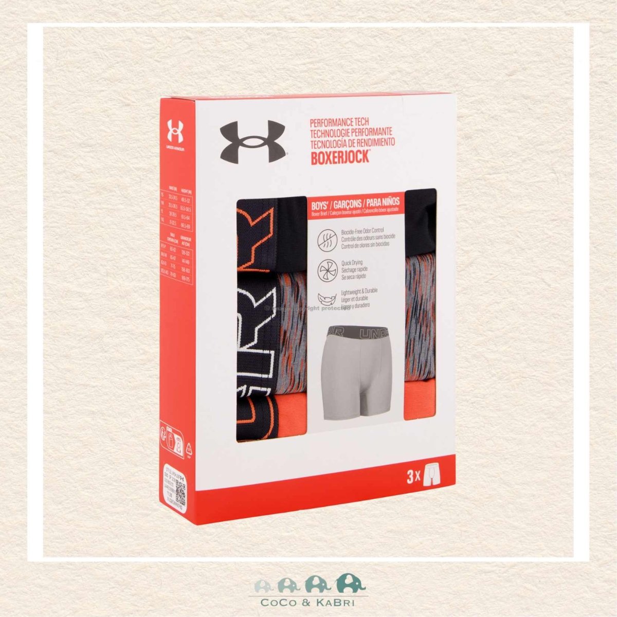 Under Armour Youth Performance Tech Boxers Venom Red, CoCo & KaBri Children's Boutique, Brooks Alberta Canada