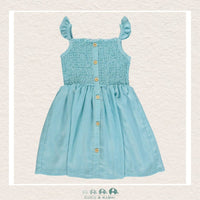 Vignette: Jill Dress (Blue Stripes), CoCo & KaBri Children's Boutique