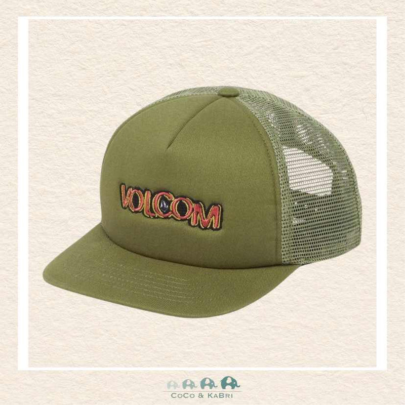 Volcom: Big Boys Trux cheese Hat - Military Green, CoCo & KaBri Children's Boutique
