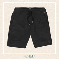 Volcom: Big Boys Understoned Elastic Waist Hybrid Shorts - Black, CoCo & KaBri Children's Boutique