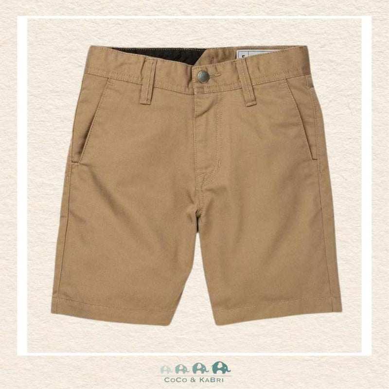 Volcom: Little Boys Frickin Chino Shorts - Khaki, CoCo & KaBri Children's Boutique