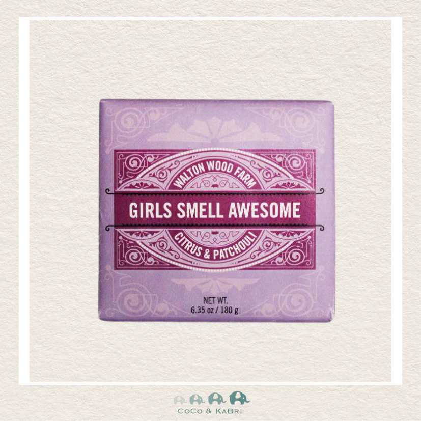 🇨🇦 Walton Wood Farms: Girls Smell Awesome Soap Bar 6.35oz, CoCo & KaBri Children's Boutique