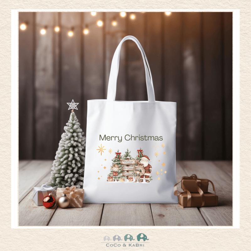 White Christmas Tote Bag (13" x 14"), CoCo & KaBri Children's Boutique