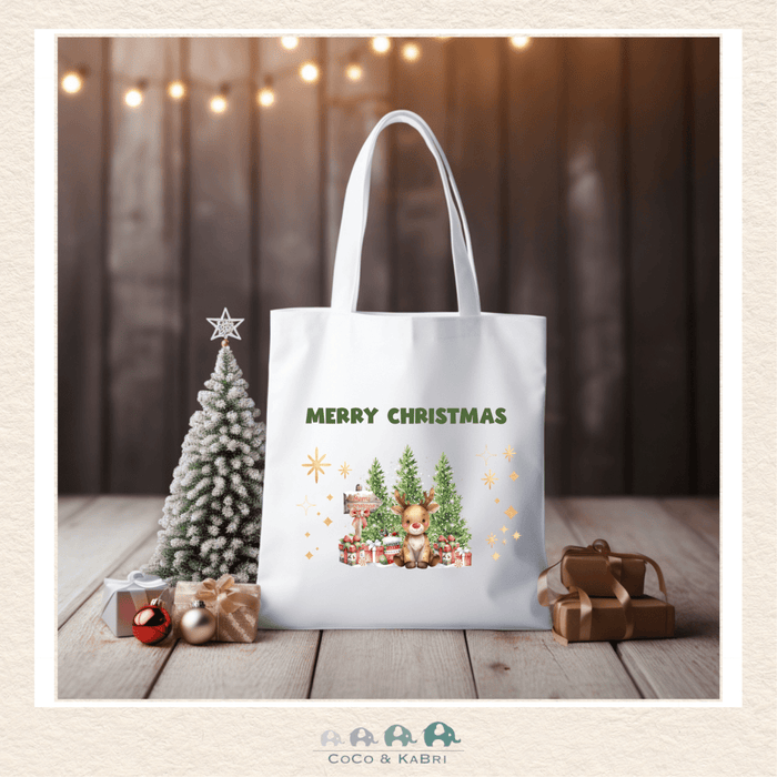 White Christmas Tote Bag (13" x 14"), CoCo & KaBri Children's Boutique