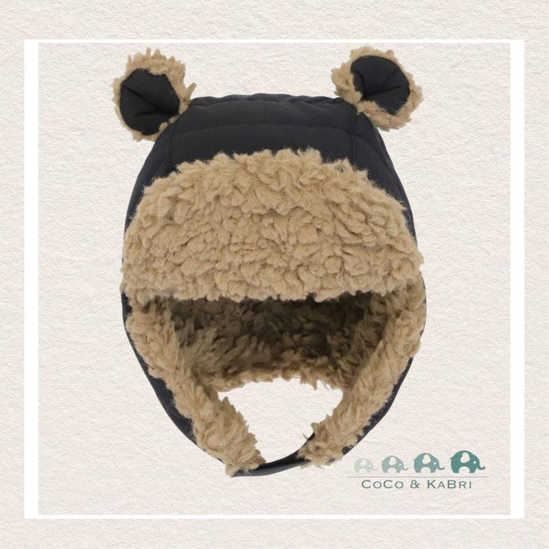 Calikids: Nylon Bear Puffer Hat - Black - CoCo & KaBri