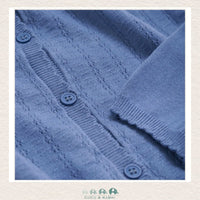 Creamie : Girls Blue Pointelle Cardigan, CoCo & KaBri Children's Boutique