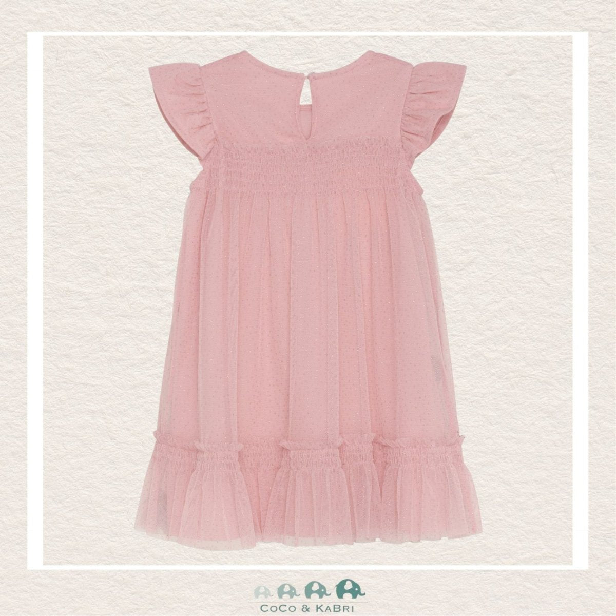 Creamie : Girls Pink Mesh Dress, CoCo & KaBri Children's Boutique