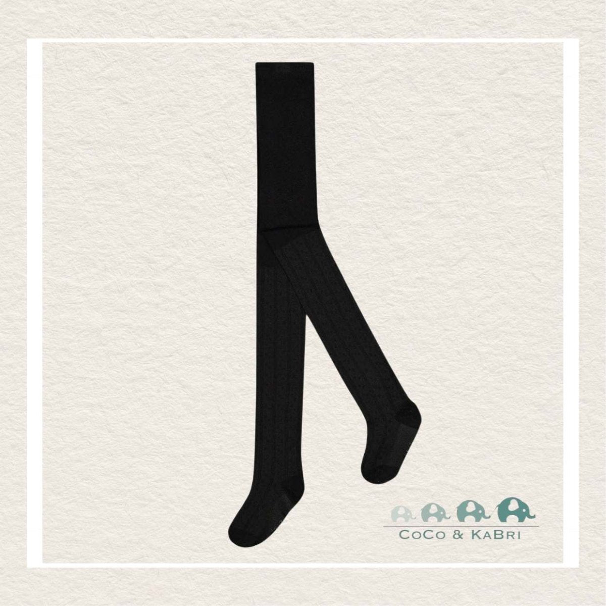 🇨🇦 Deux Par Deux: Baby Cable Tights Black, CoCo & KaBri Children's Boutique