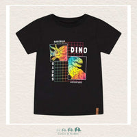 Deux Par Deux: Boys Short Sleeve Black Dinosaur Tshirt
