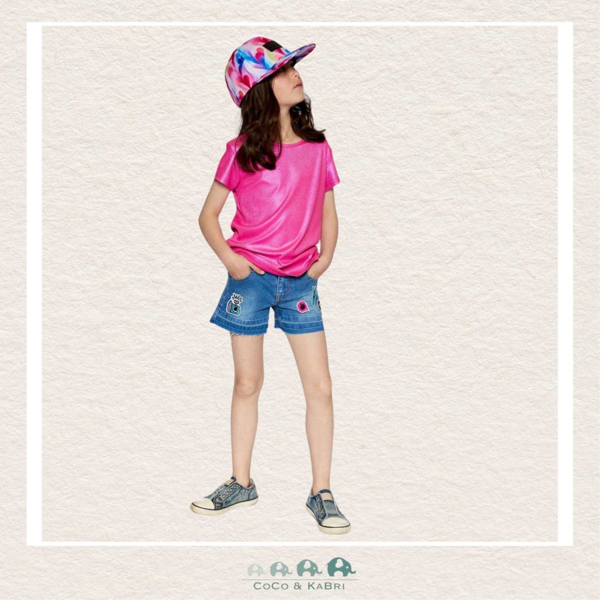 Deux Par Deux: Bright Shiny Rib T-Shirt Fuchsia Pink, CoCo & KaBri Children's Boutique