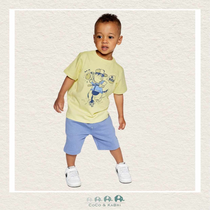 Deux Par Deux: French Terry Blue Shorts, CoCo & KaBri Children's Boutique