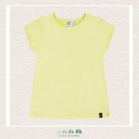 Deux Par Deux: Girls Shiny Lime Short Sleeve Tshirt, CoCo & KaBri Children's Boutique