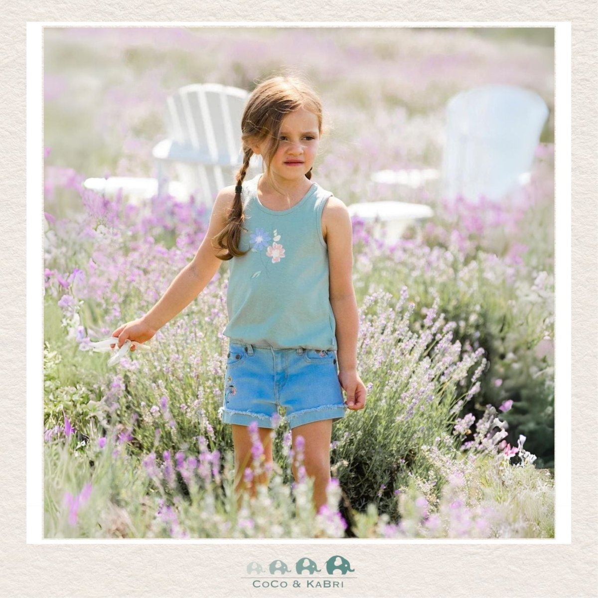 🇨🇦 Deux Par Deux: Organic Cotton Olive Green Tank Top, CoCo & KaBri Children's Boutique