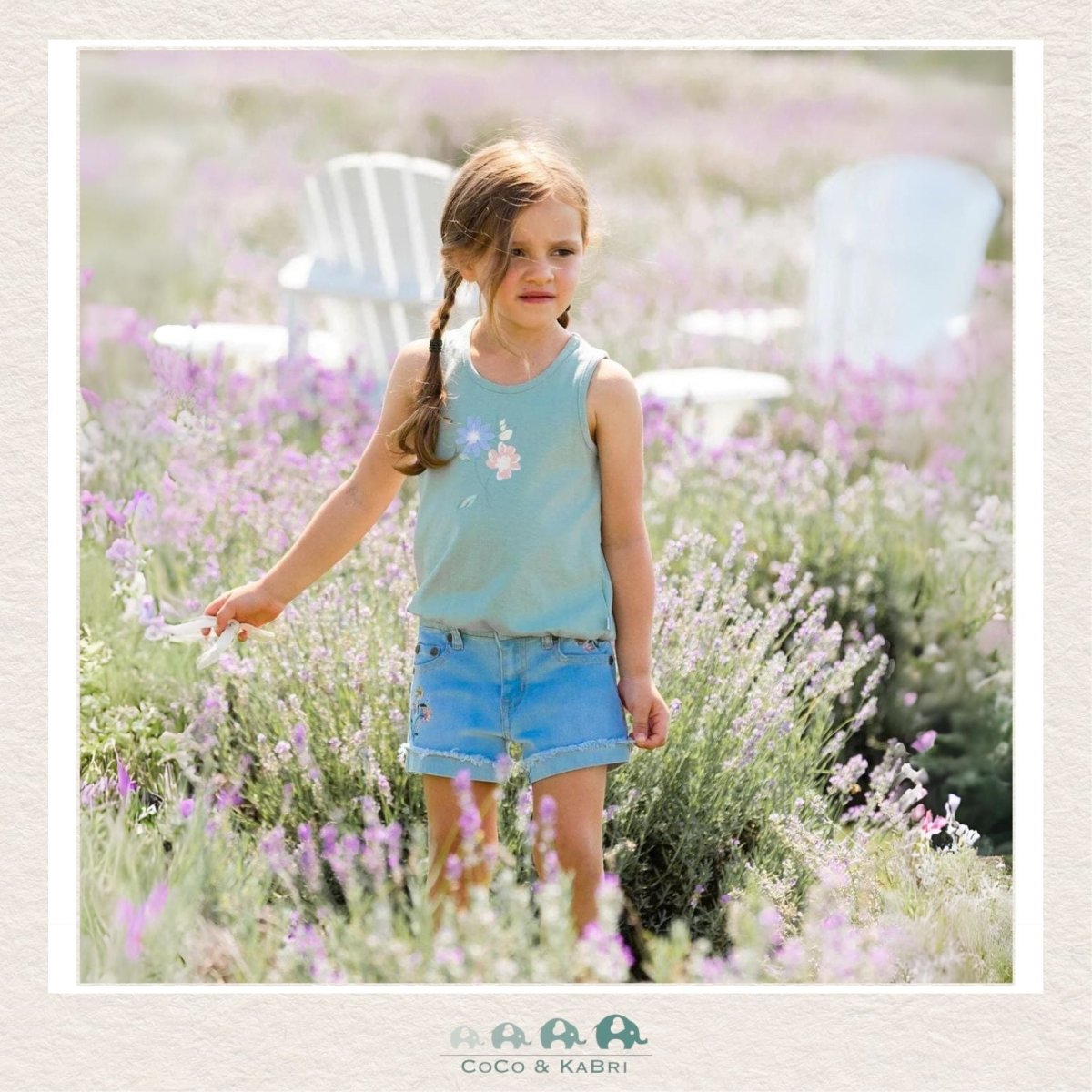 Deux Par Deux: Organic Cotton Olive Green Tank Top, CoCo & KaBri Children's Boutique