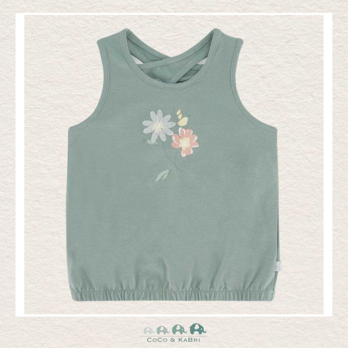 🇨🇦 Deux Par Deux: Organic Cotton Olive Green Tank Top, CoCo & KaBri Children's Boutique