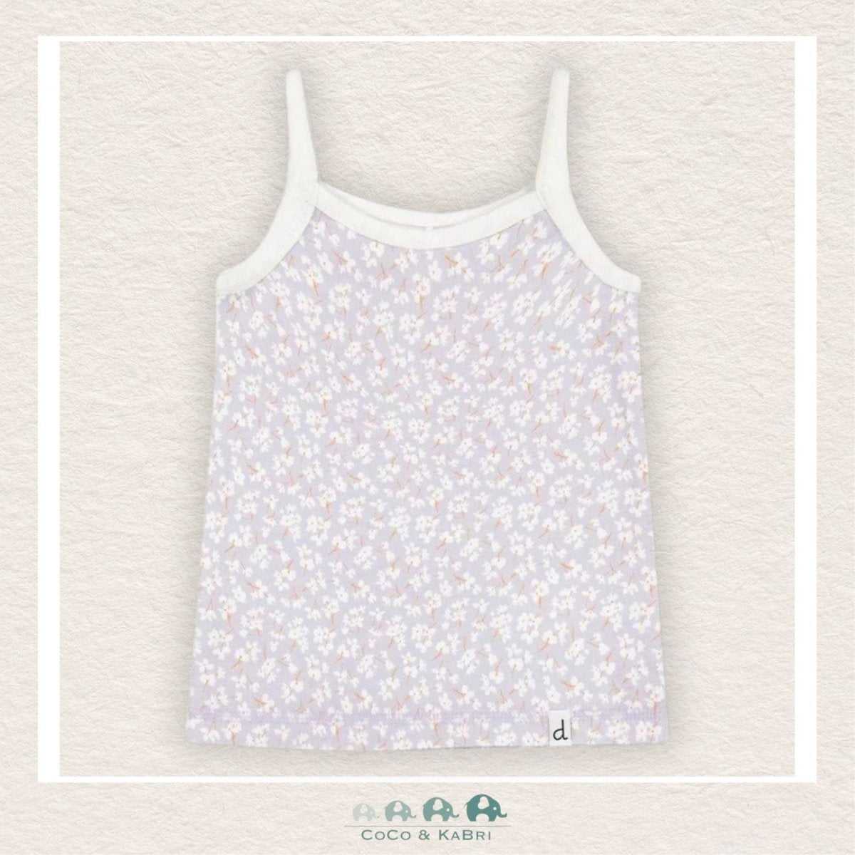 🇨🇦 Deux Par Deux Organic Cotton Tank Top Lilac Printed Little Flowers, CoCo & KaBri Children's Boutique
