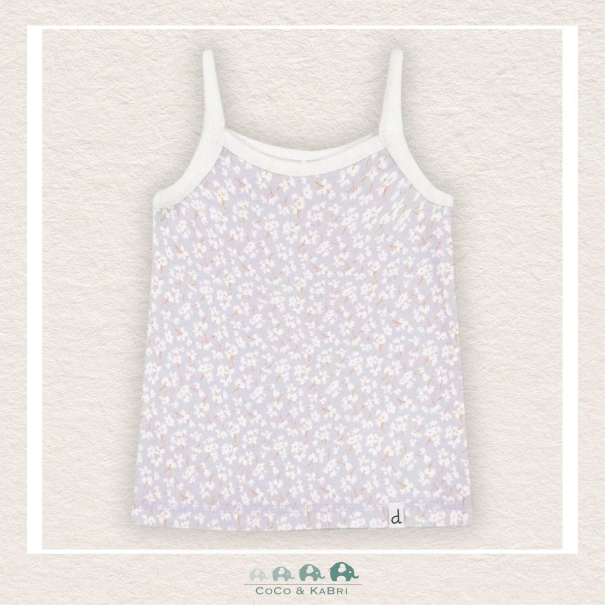 Deux Par Deux Organic Cotton Tank Top Lilac Printed Little Flowers, CoCo & KaBri Children's Boutique