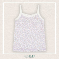 🇨🇦 Deux Par Deux Organic Cotton Tank Top Lilac Printed Little Flowers, CoCo & KaBri Children's Boutique