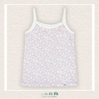 Deux Par Deux Organic Cotton Tank Top Lilac Printed Little Flowers, CoCo & KaBri Children's Boutique