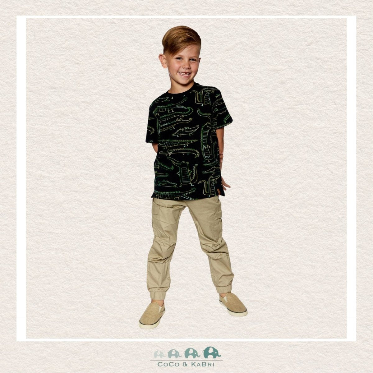 Deux Par Deux Parachute Twill Cargo Jogger - Beige, CoCo & KaBri Children's Boutique