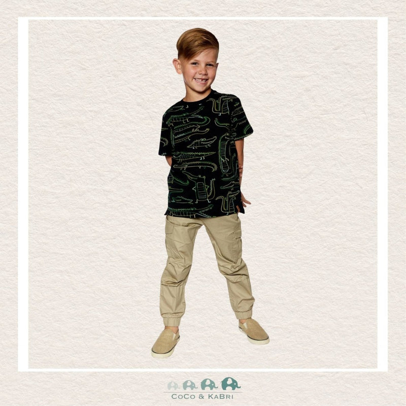 🇨🇦 Deux Par Deux Parachute Twill Cargo Jogger - Beige, CoCo & KaBri Children's Boutique
