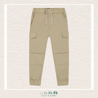 Deux Par Deux Parachute Twill Cargo Jogger - Beige, CoCo & KaBri Children's Boutique