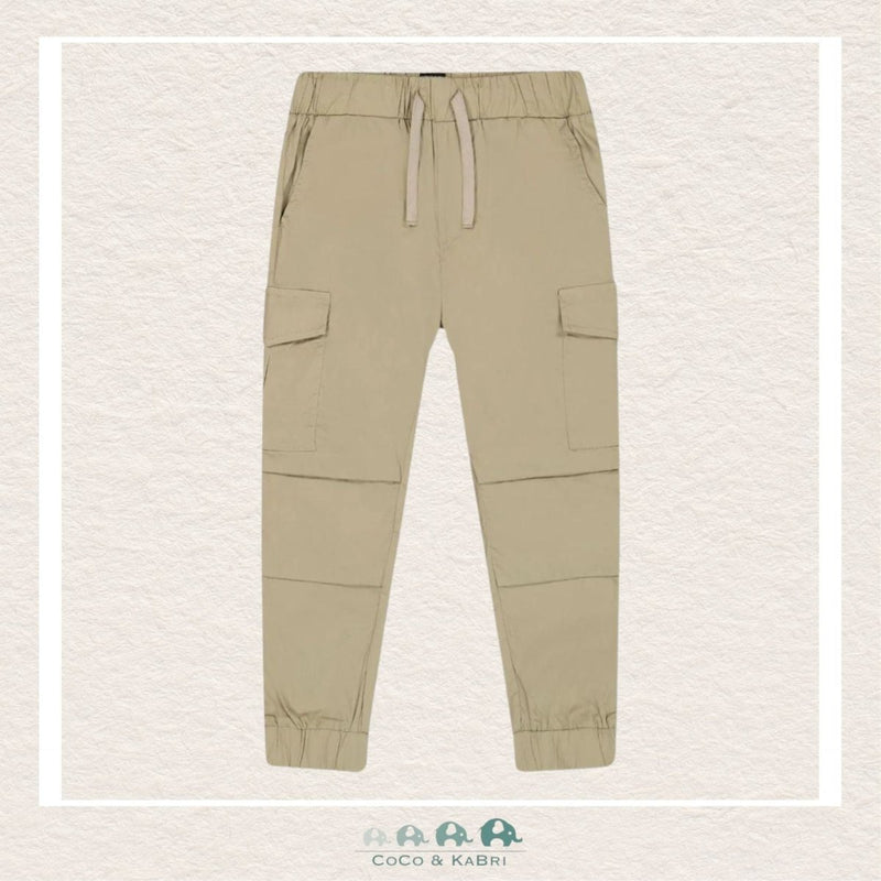 🇨🇦 Deux Par Deux Parachute Twill Cargo Jogger - Beige, CoCo & KaBri Children's Boutique