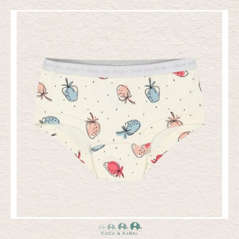 Deux Par Deux: Printed Strawberry Boyshort Panties, CoCo & KaBri Children's Boutique