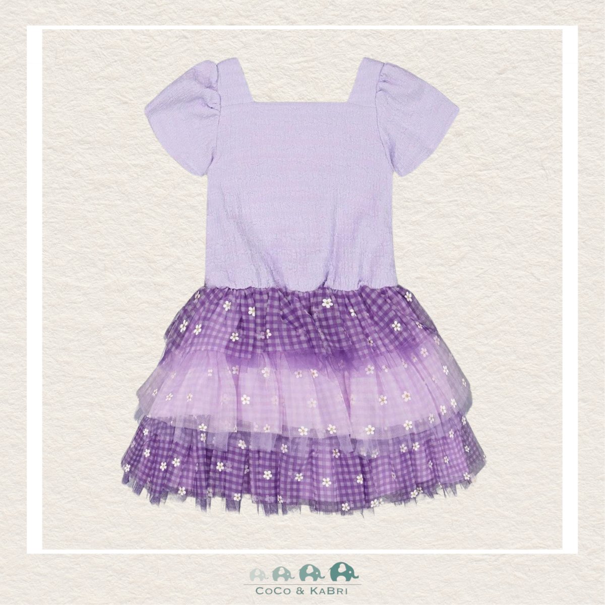 Deux Par Deux Purple Knit Dress with Mesh Skirt, CoCo & KaBri Children's Boutique
