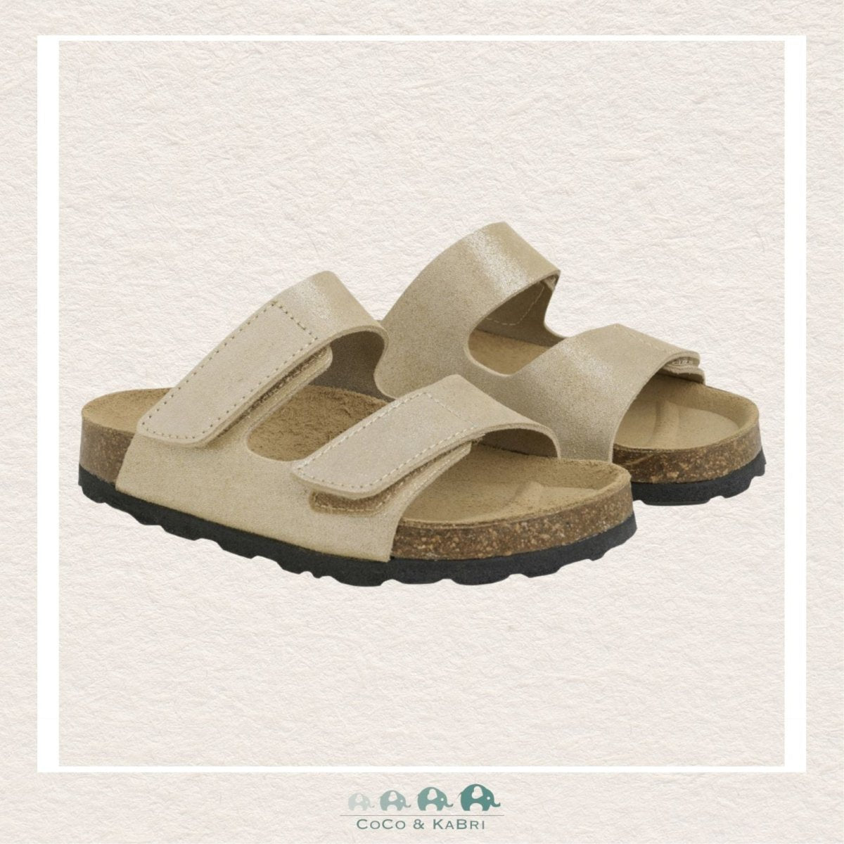 Enfant Nubuck Leather Sandal - Champagne Beige (B2-117), CoCo & KaBri Children's Boutique