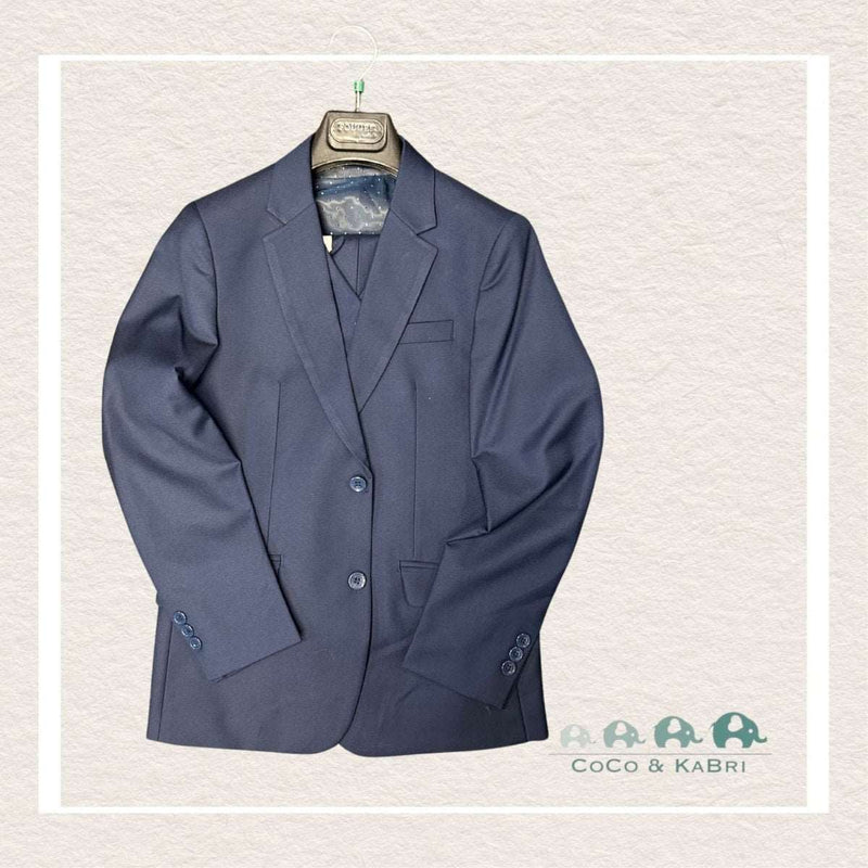 Fouger Suit: Three Piece (Jacket, Vest & Pant) - Navy - CoCo & KaBri