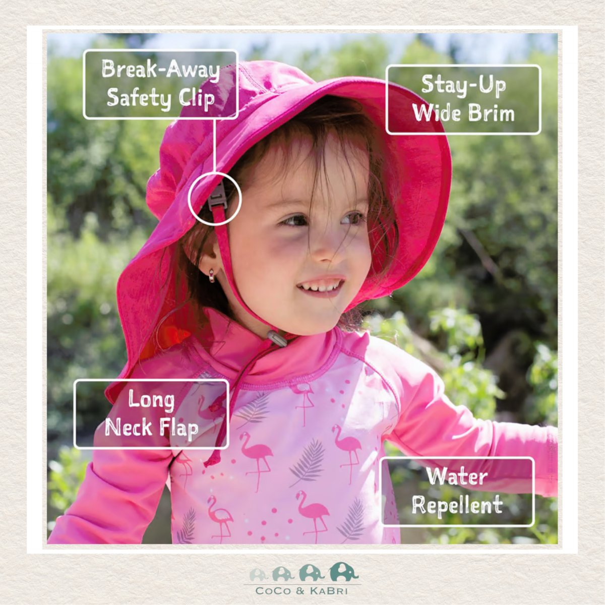 Jan & Jul Kids Kids Water Repellent Adventure Hats | Pink Strawberry, CoCo & KaBri Children's Boutique