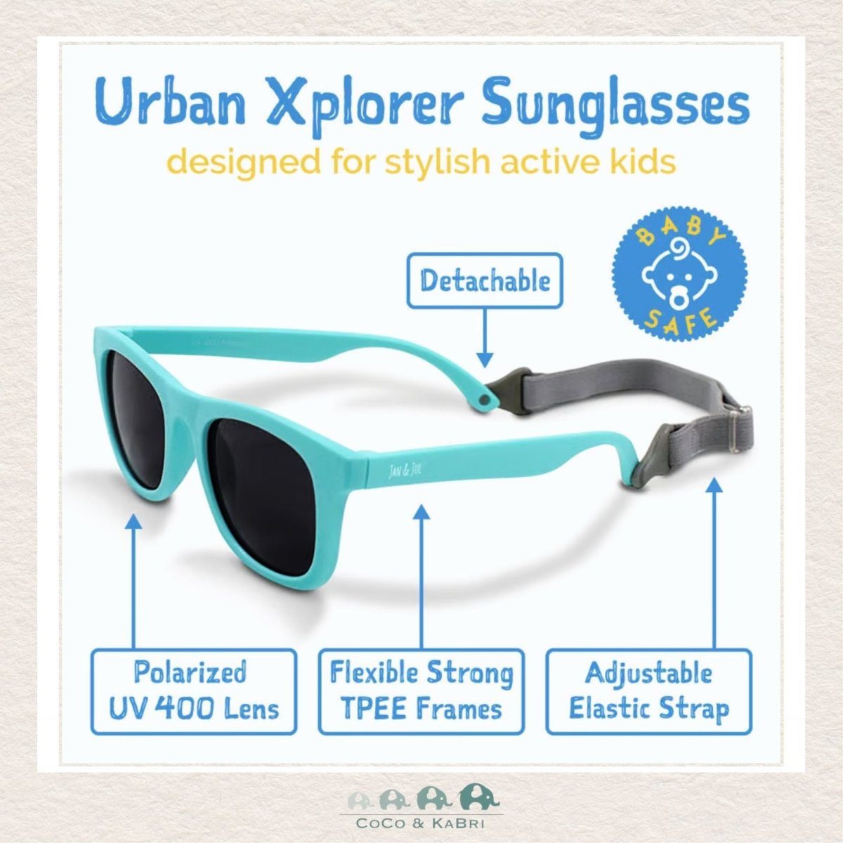   🇨🇦 Jan & Jul Sunglasses (Black Lenses - Polarized), CoCo & KaBri Children's Boutique