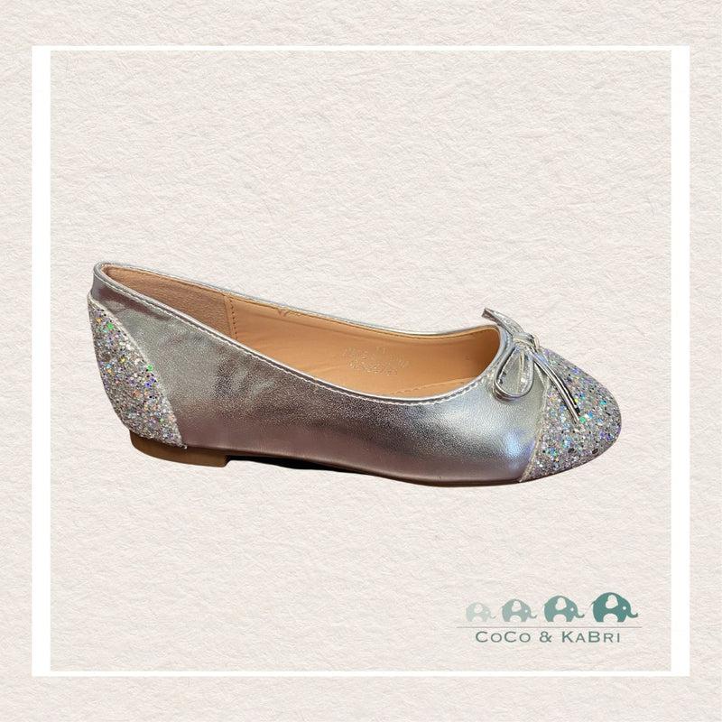 Jolene Dress Shoes - Silver Ballet Flats - CoCo & KaBri
