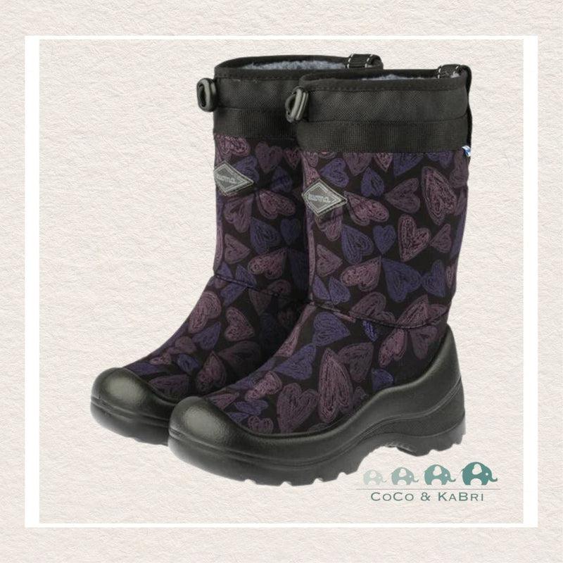 Kuoma: Lumilukko Villa Musta Winter Boot - Purple Heart - CoCo & KaBri