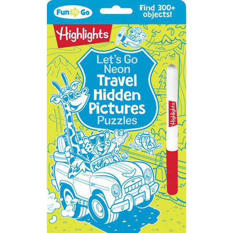 Let's Go Neon Travel Hidden Pictures Puzzles-Books-CoCo & KaBri Children's Boutique