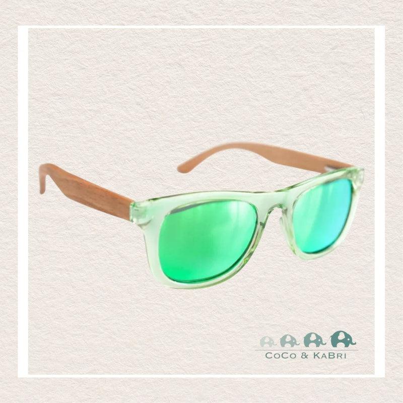 Lox Lion: Bamboo Polarized Sunglasses.-Green