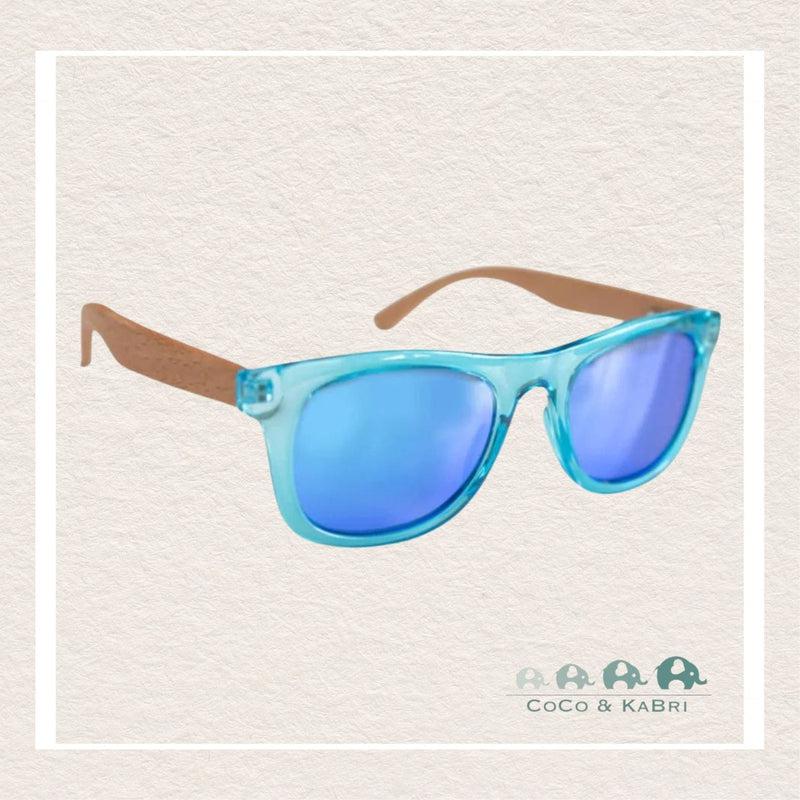 Lox Lion: Bamboo Polarized Sunglasses.-Blue/Green