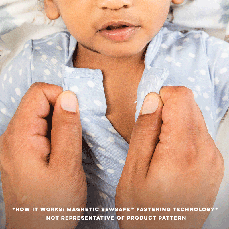 Magnetic Me Footie: Video of someone opening and closing the sleeper, CoCo & KaBri Children's Boutique, Canda