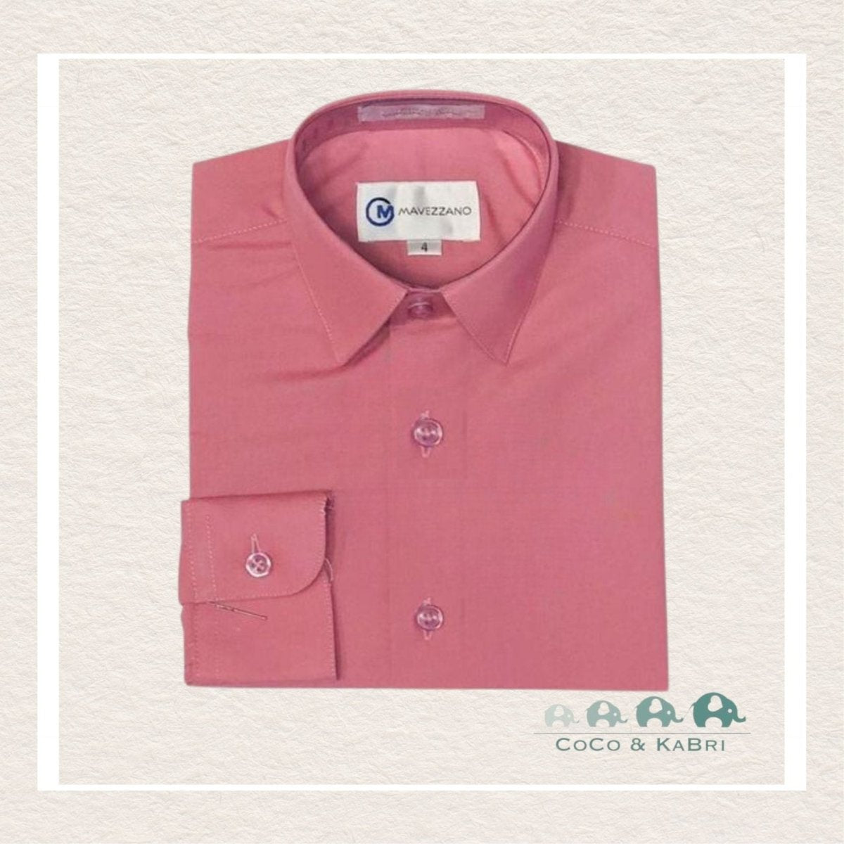 Mavezzano: Boys Dress Shirt - Rosewood, CoCo & KaBri Children's Boutique