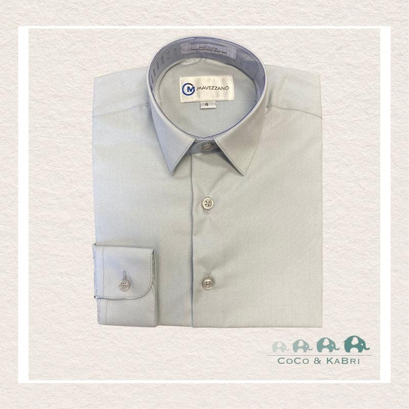 Mavezzano Boys Dress Shirt: Silver/Blue-Dress Shirt-Jolene-[option4]-[option5]-[option6]-CoCo & KaBri Children's Boutique