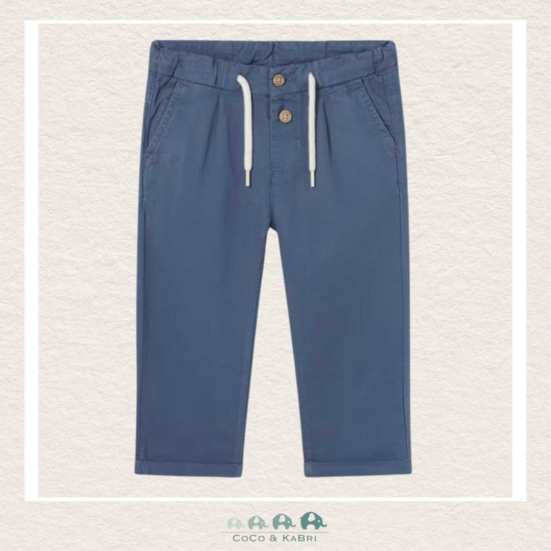 Mayoral: Baby Boy Blue Linen Relaxed Pants