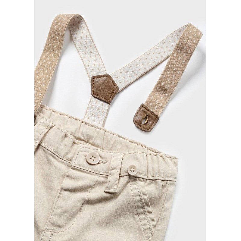 Mayoral Baby Boy Pants with Suspenders - Beige, CoCo & KaBri Children's Boutique