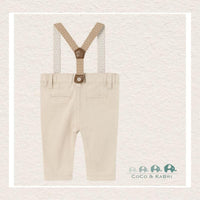 Mayoral Baby Boy Pants with Suspenders - Beige, CoCo & KaBri Children's Boutique