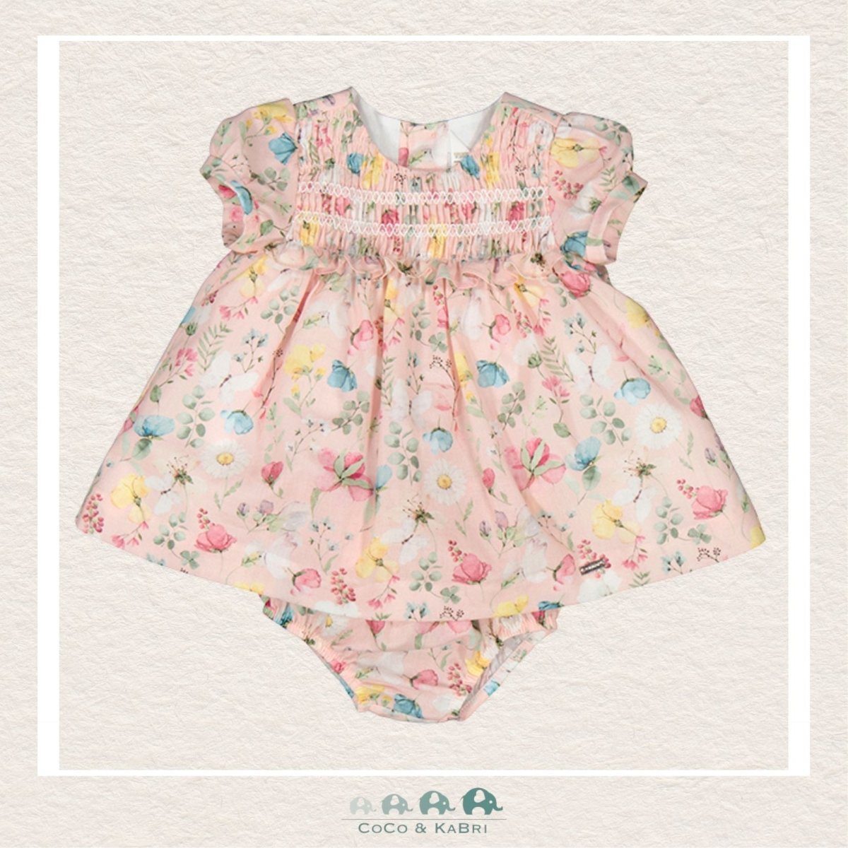 Mayoral Baby Girl Flower Dress with Knickers, CoCo & KaBri Children's Boutique